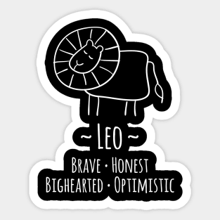 Leo Zodiac Sign Sticker